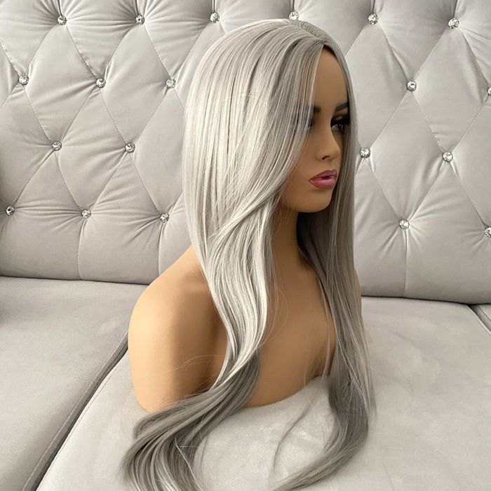 Peruka silver szara