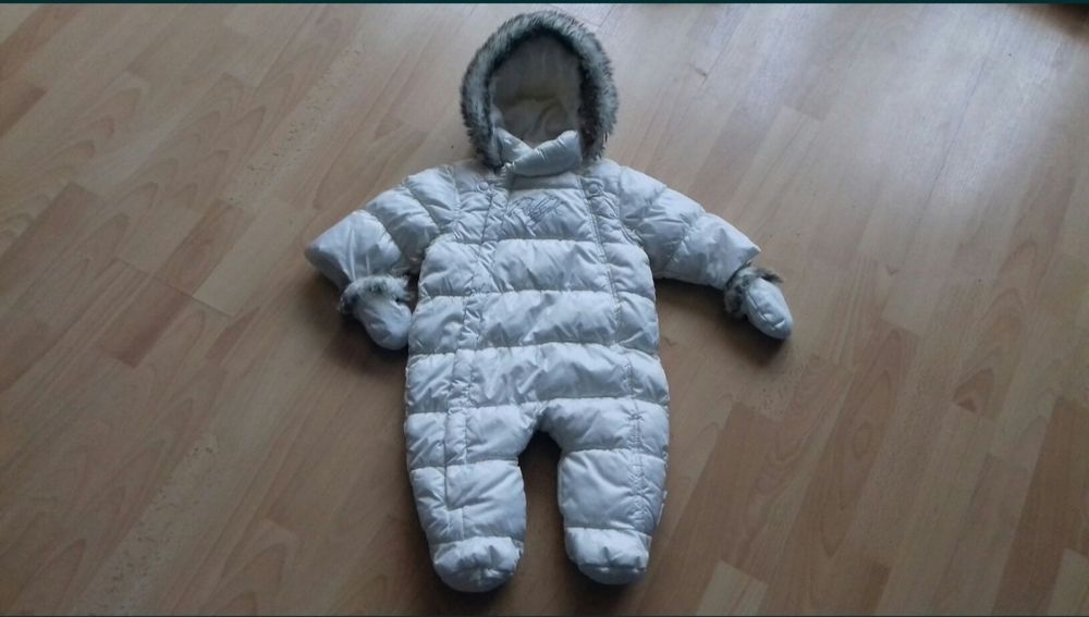 Wizytowy kombinezon kolor Perłowy dla dziewczynki chłopca 62 68