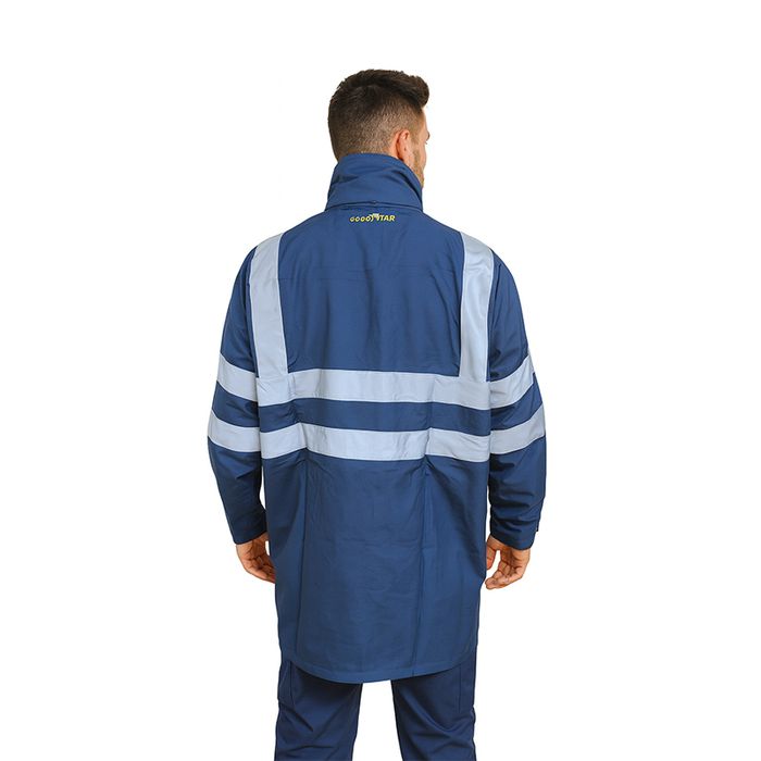 Kurtka ochronna BHP odblaskowa przeciwdeszczowa z kapturem XL/XXL