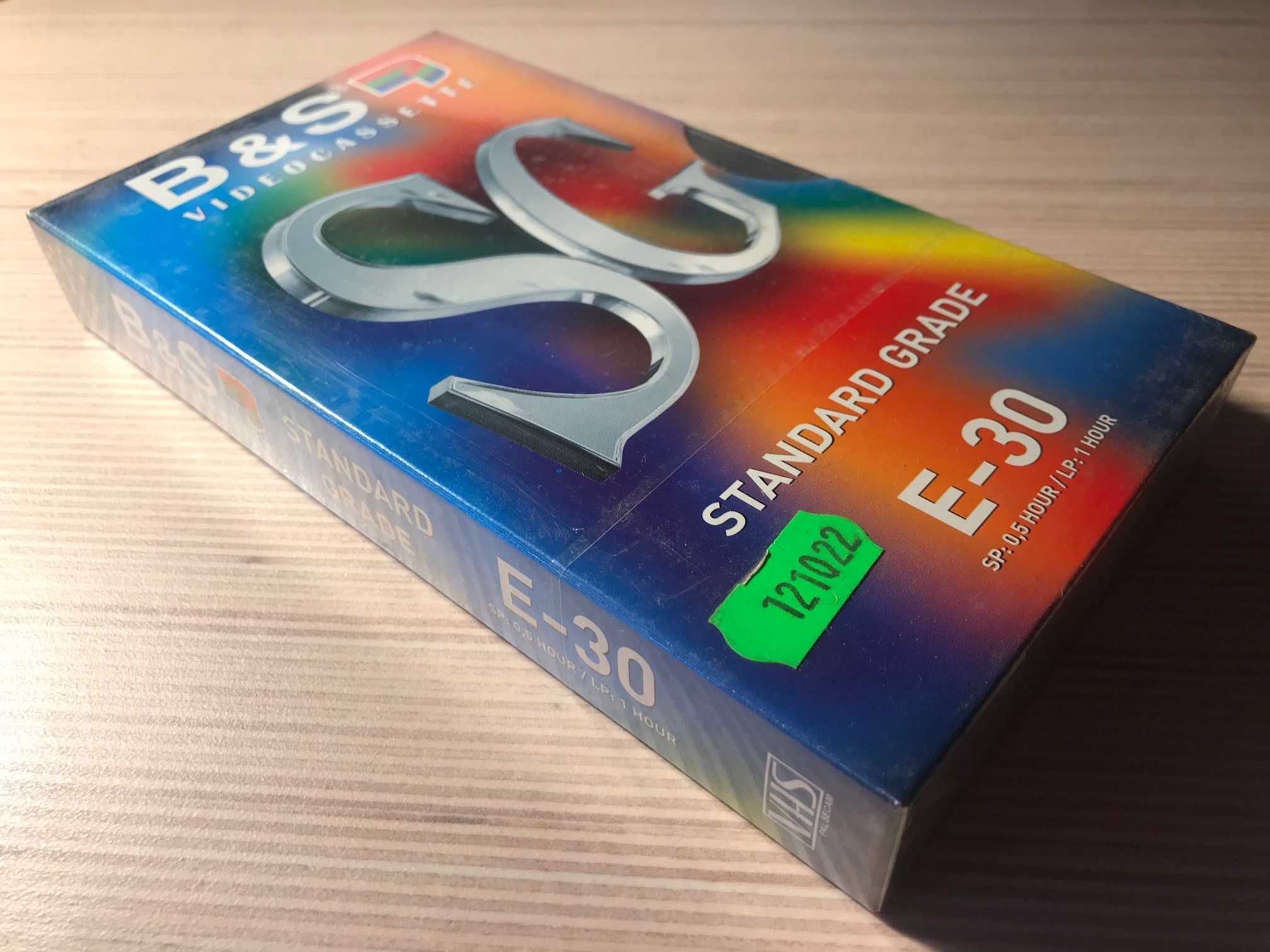 Kaseta VHS E-30SG firmy B&S nowa zafoliowana.