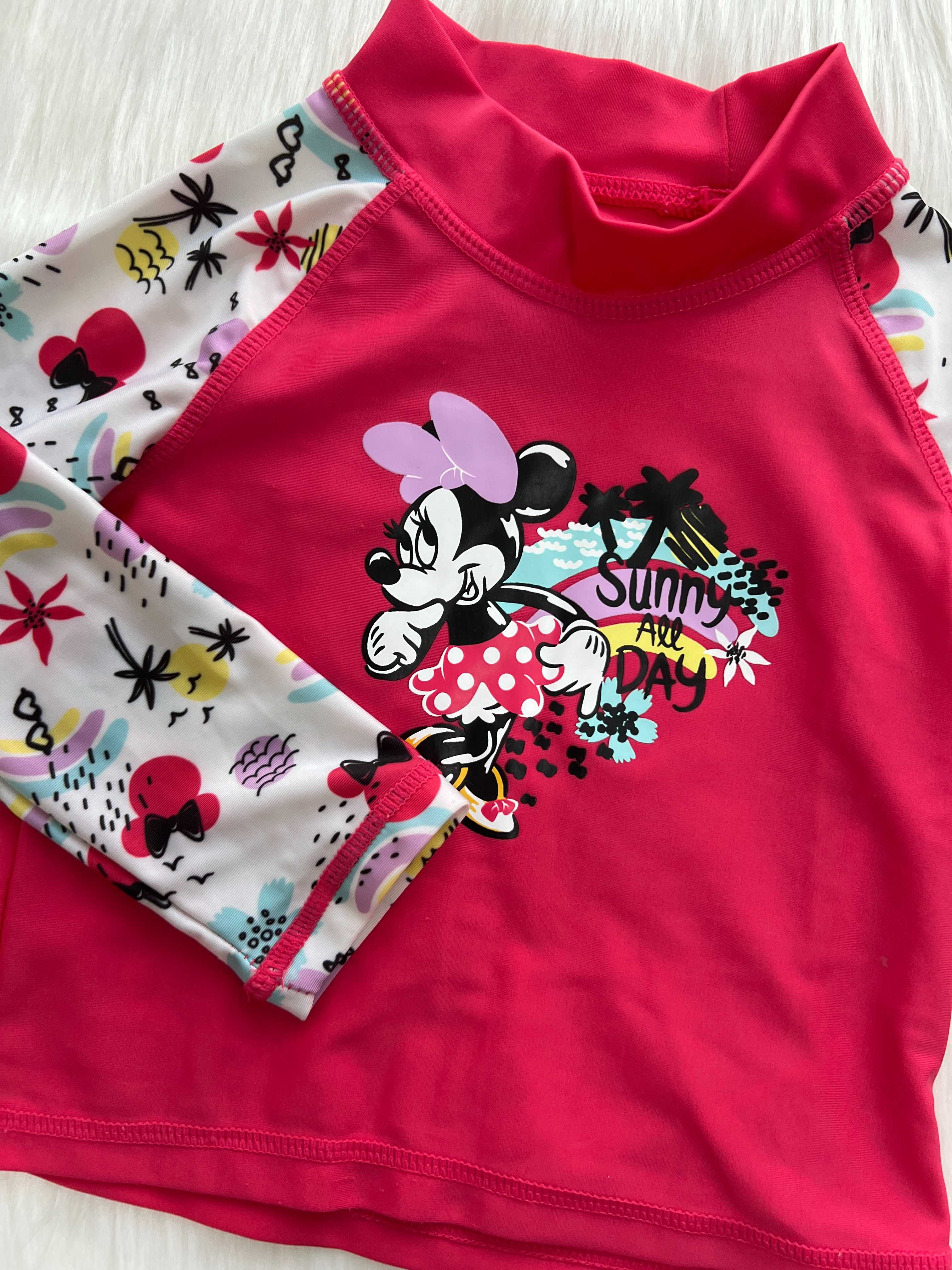 Bluzka kąpielowa na plażę z długim rękawem myszka Minnie 80/86