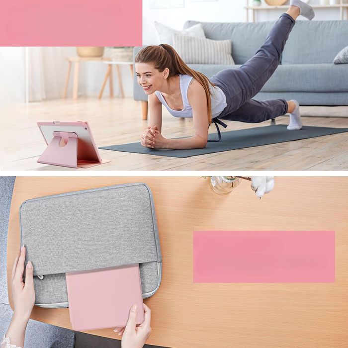 Etui do iPad Air4 11" Obrotowe z Miejscem na Rysik Różowe