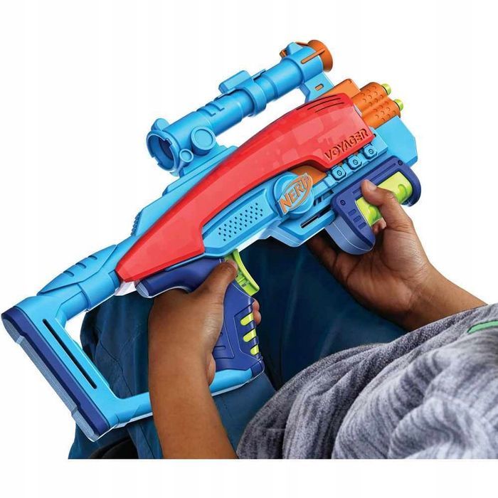 pistolet nerf elite junior voyager taget set zestaw z celami f6361