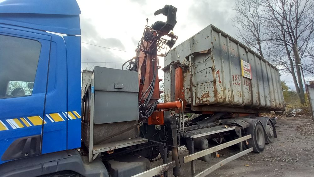 Sprzedam Scania p310 hakowiec plus  hds z chwytakiem do złomu