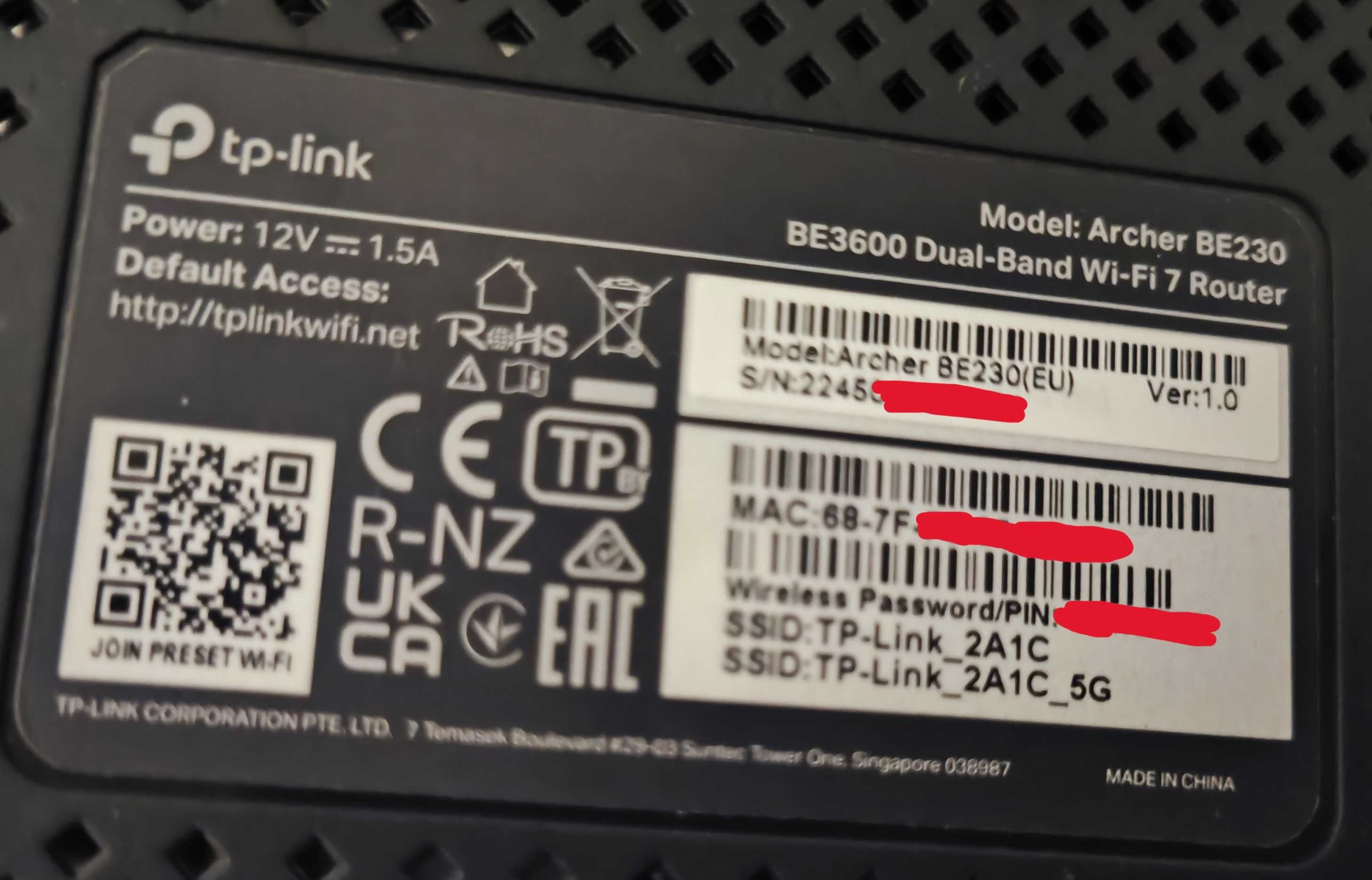 Router TP-Link Archer BE230 Wi-Fi 7 BE3600