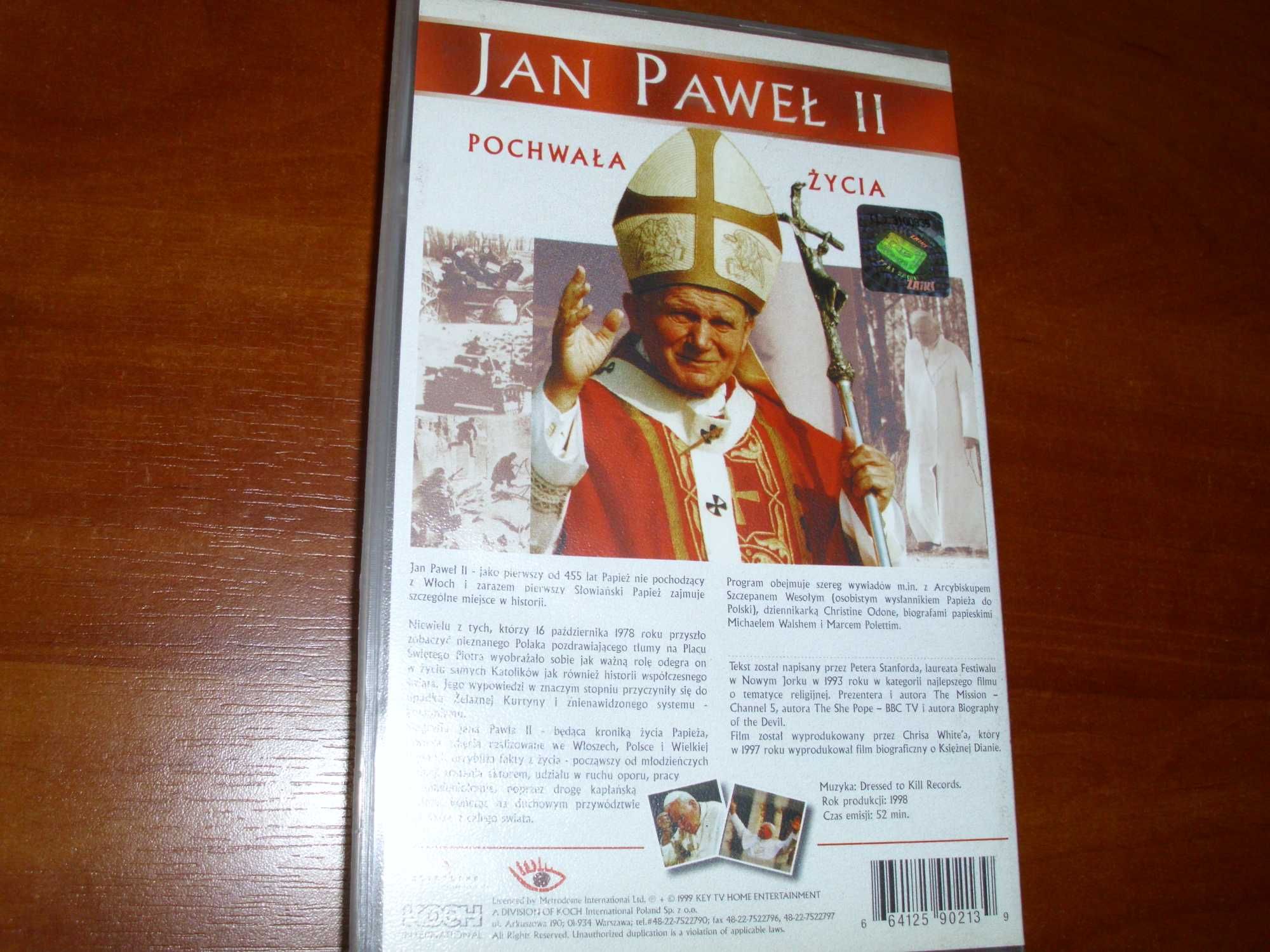Taśma VHS - Jan Paweł II - Pochwała życia