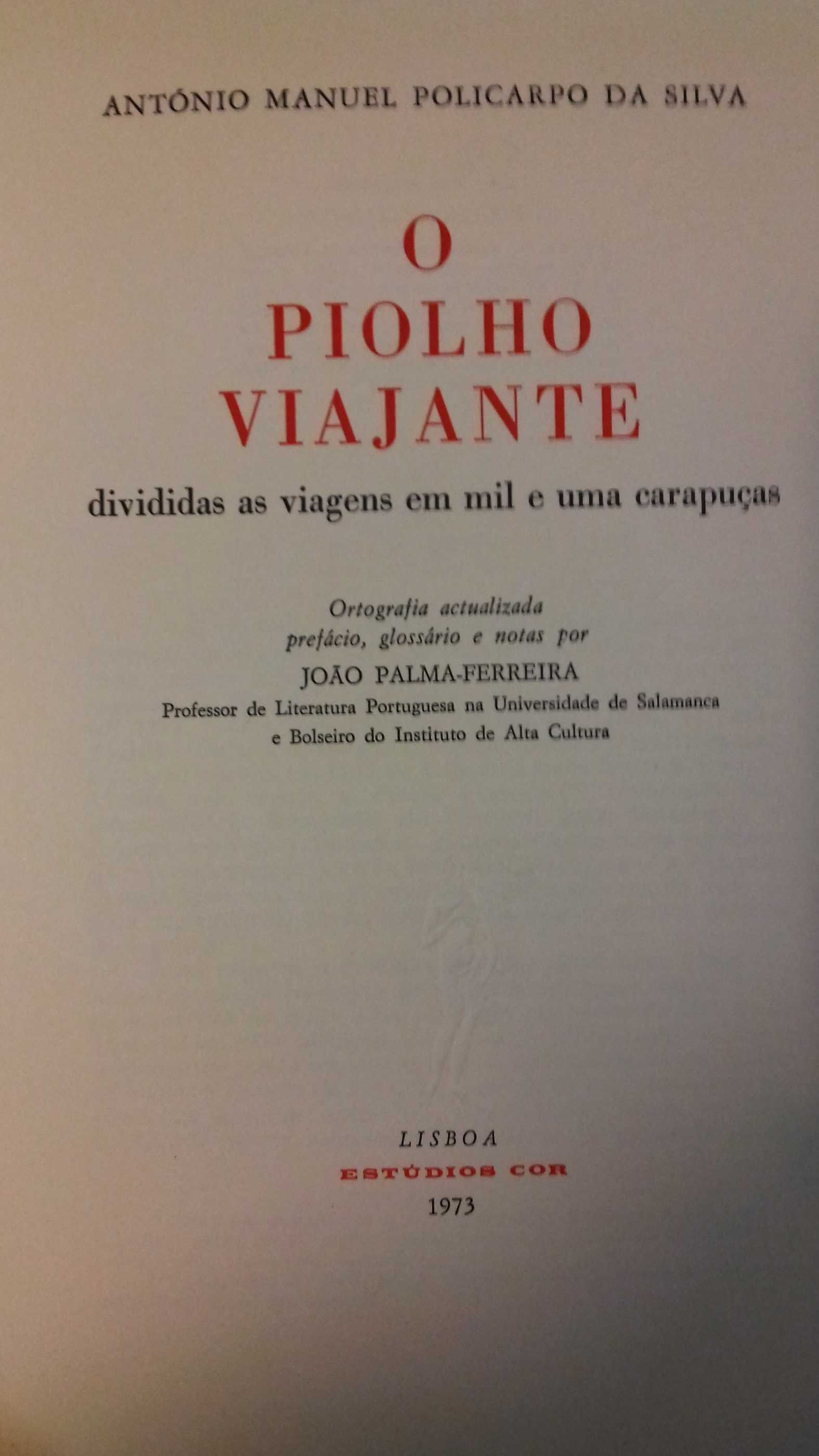 O Piolho Viajante - António Manuel Policarpo da Silva