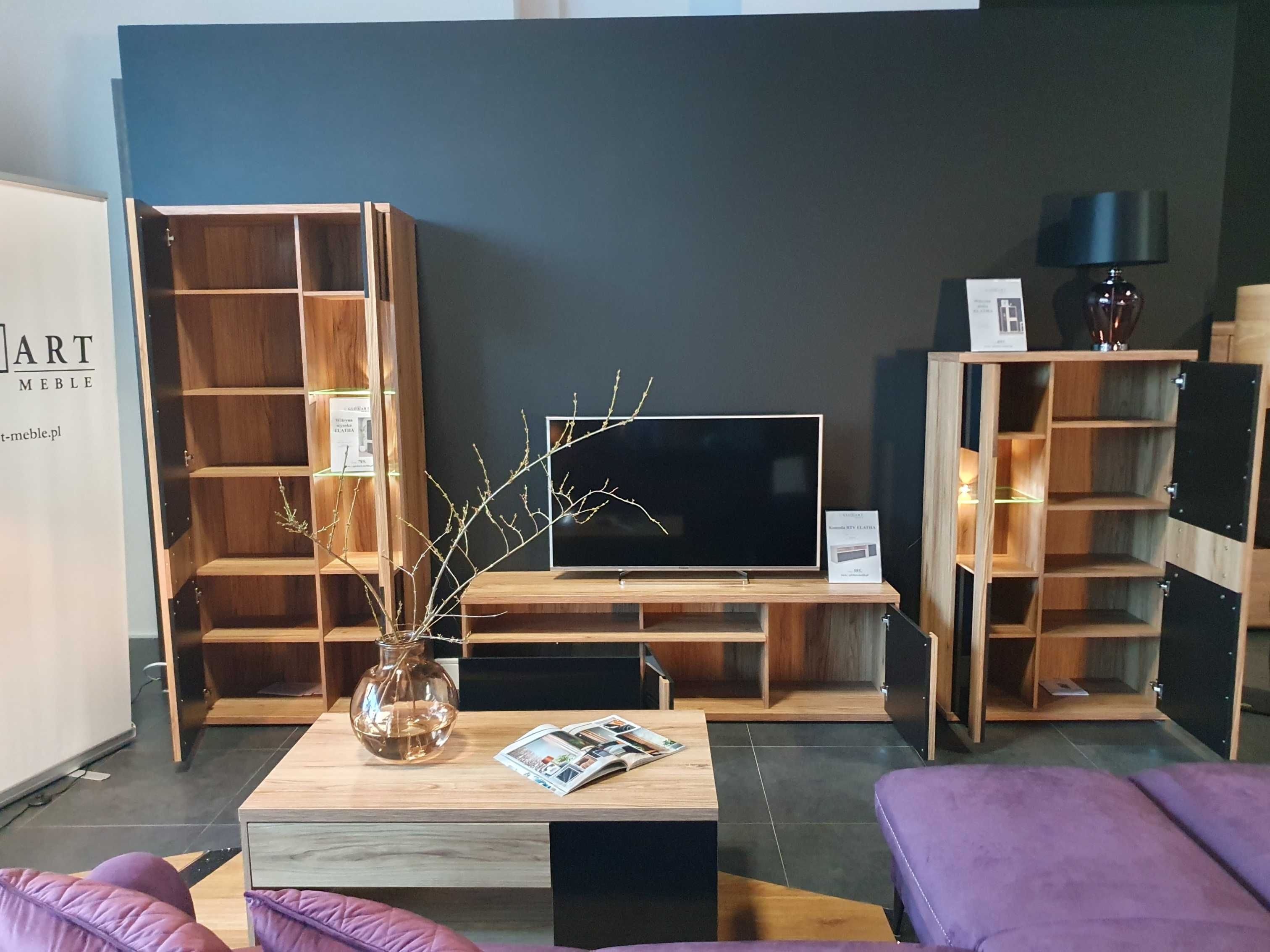 Elegancki Komplet mebli do salonu ! NOWY! Czarny połysk!
