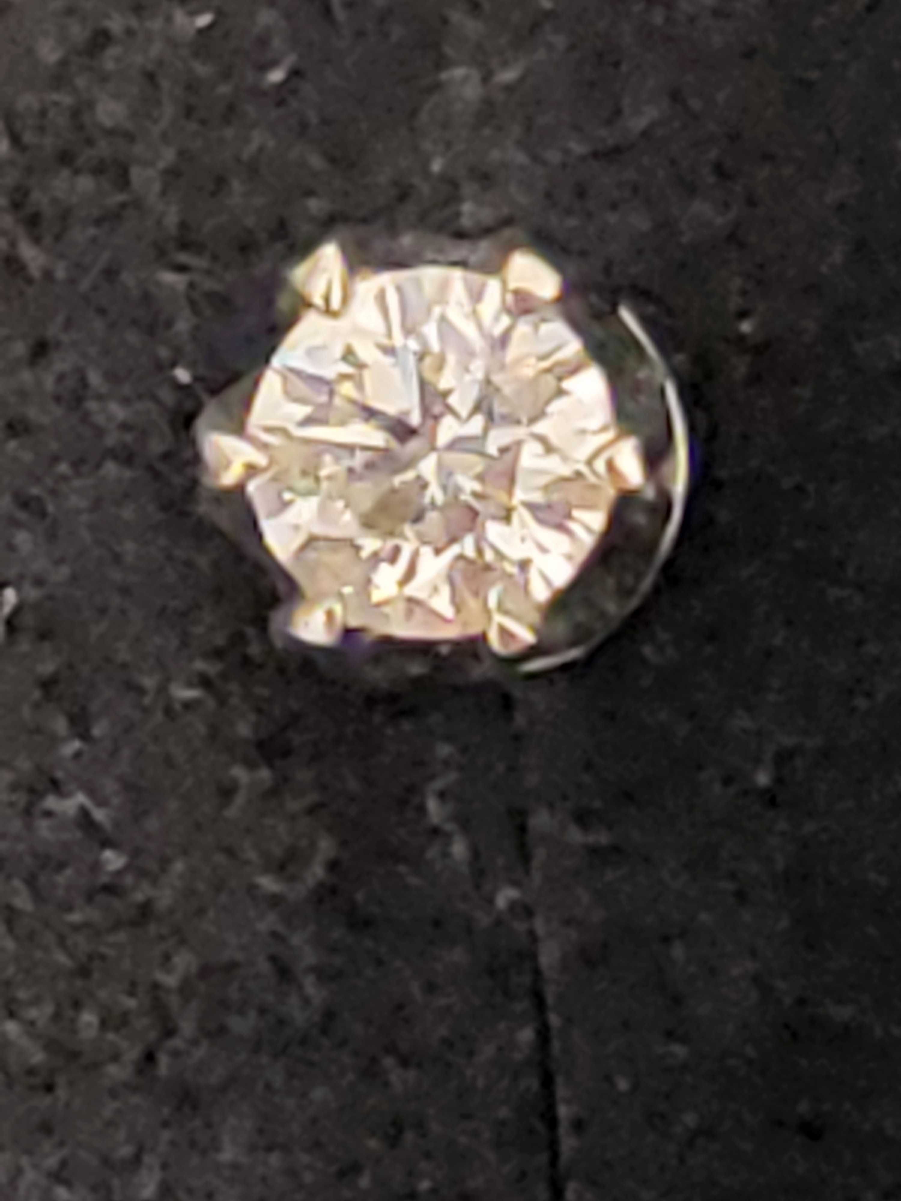 Kolczyki złoto 585 z brylantami 0,5ct, certyfikat