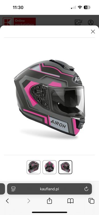 Kask motocyklowy Damski Airoh ST.501 Square Helm (czarny mat/różowy XS