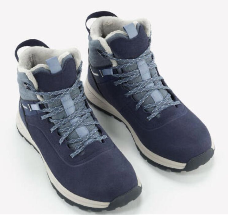 Черевики 36 розмір дитячі SH500 утеплені шкіряні водонепроникні сині