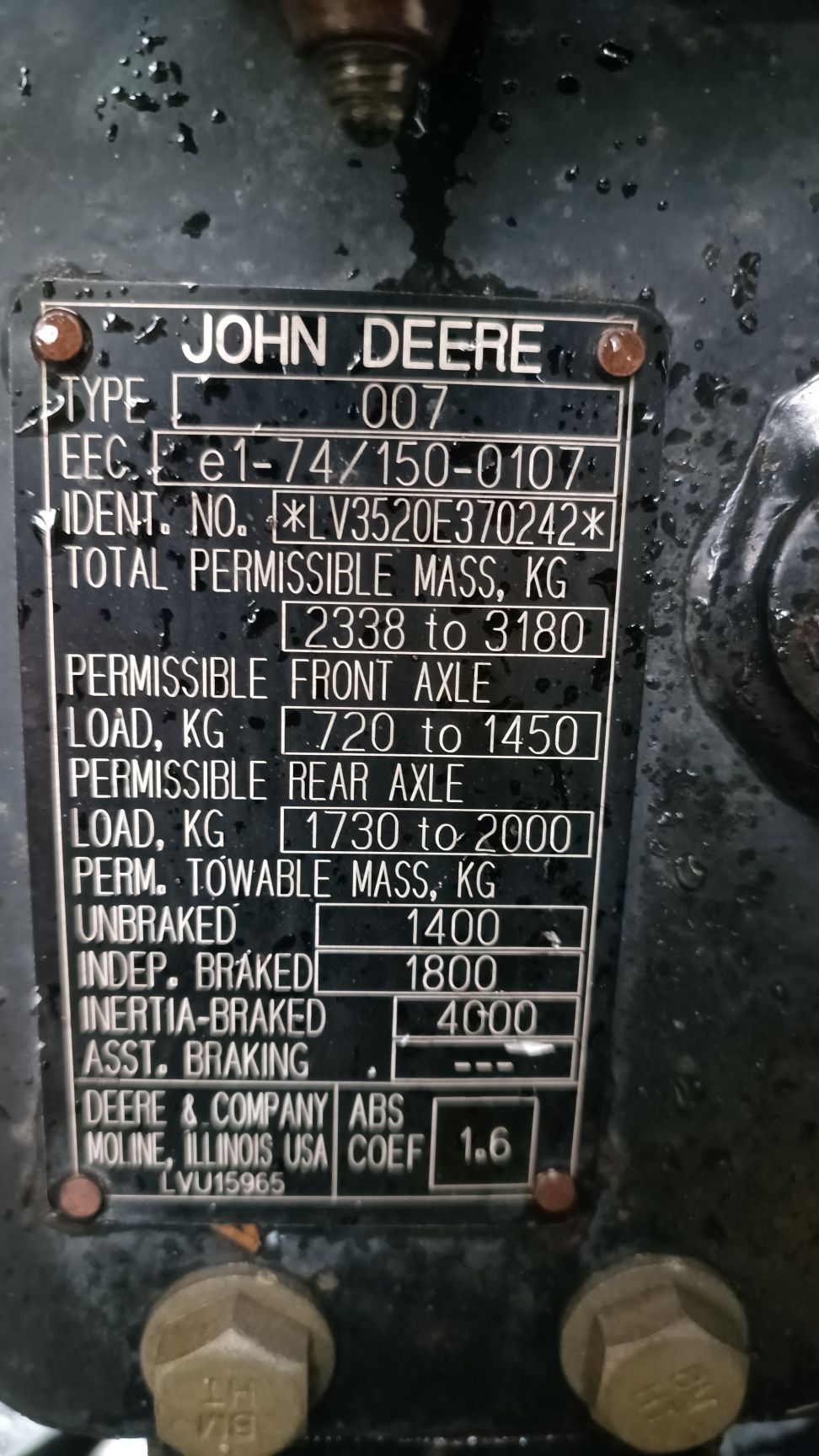 John Deere 3520 4x4