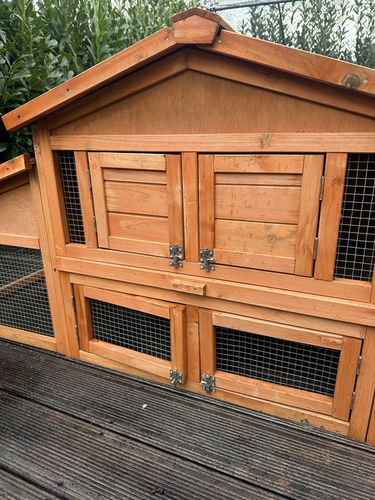 Drewniany kurnik / domek dla kur lub królików z wybiegem