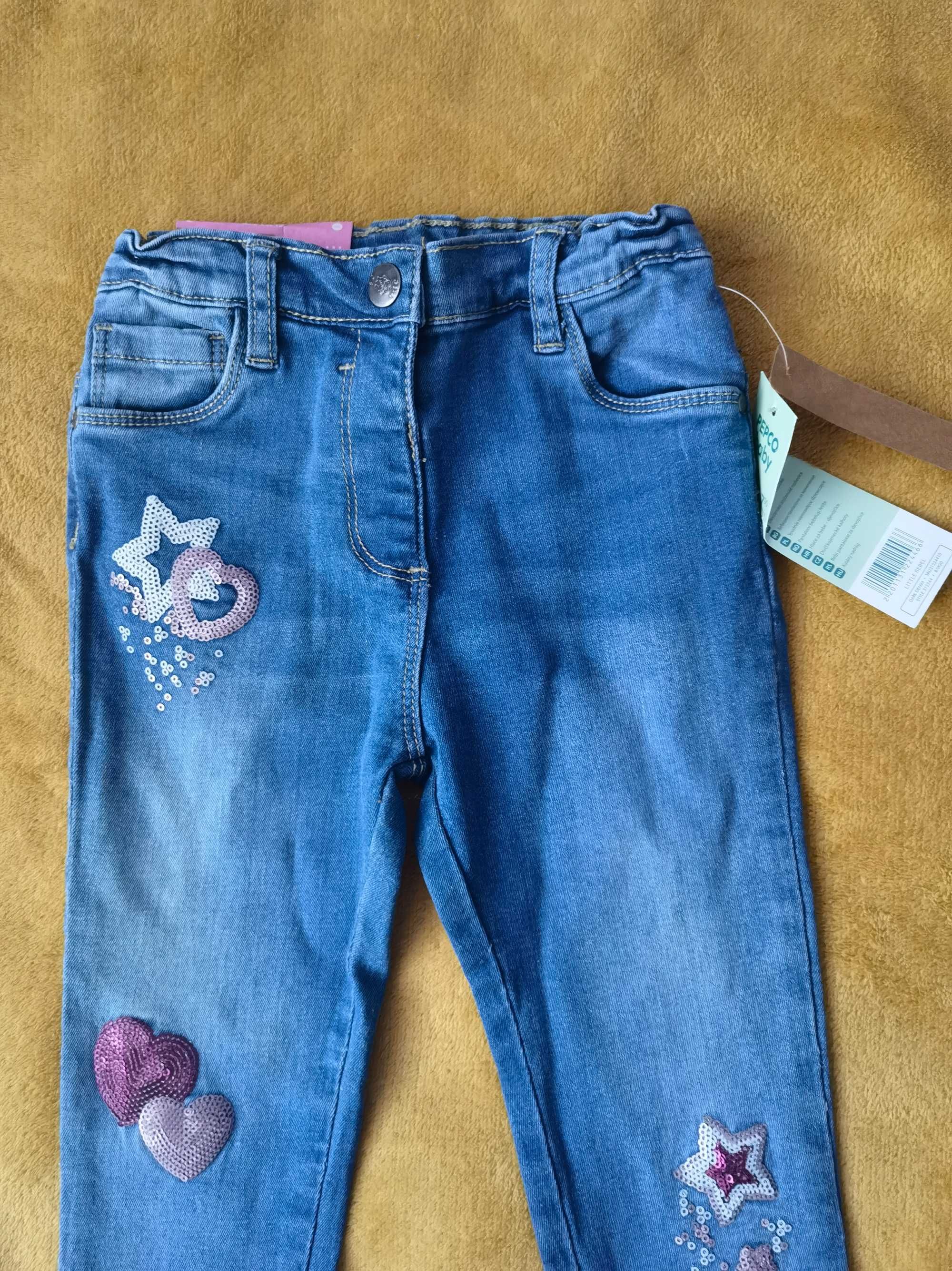 Jeansy Slim FIt dziewczęce rozm 98 Pepco