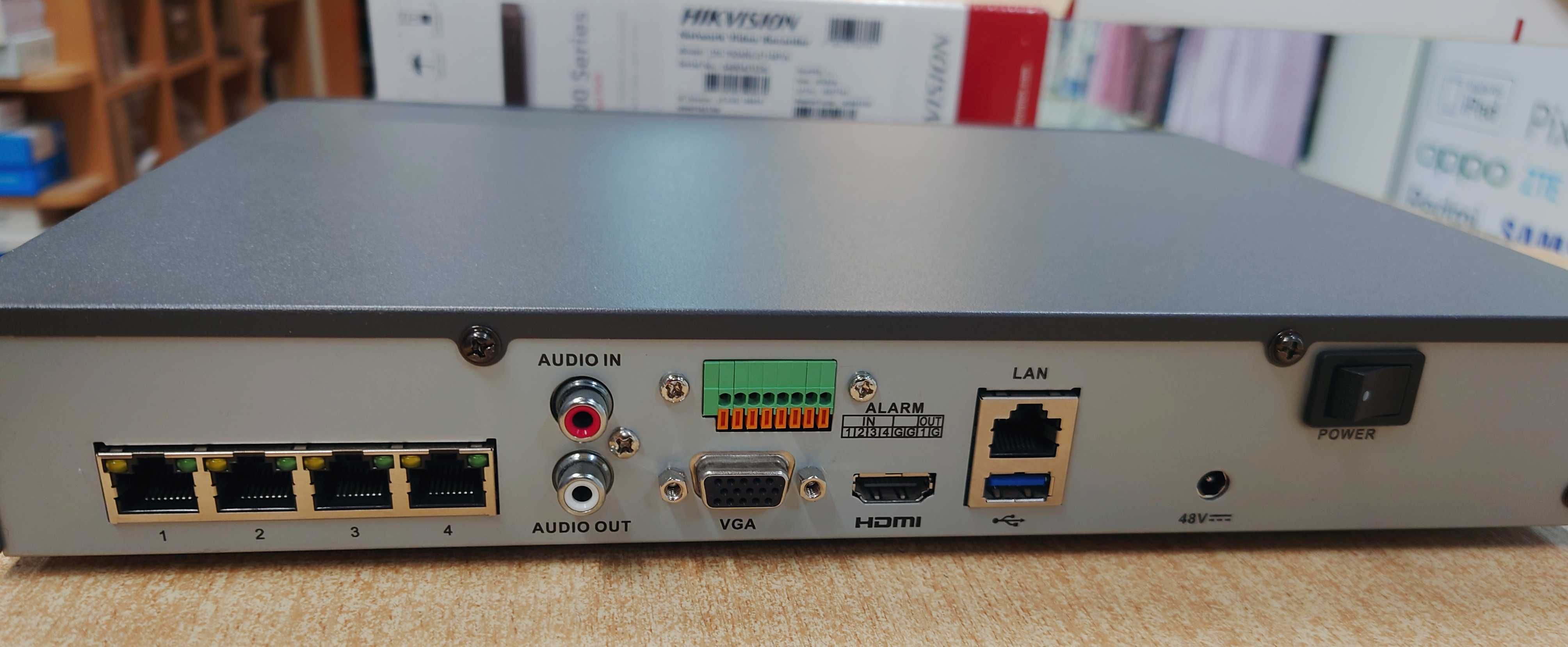Rejestrator Monitoring IP HIKVISION DS-7604NI-E1/4P/A PoE 4port Kamery