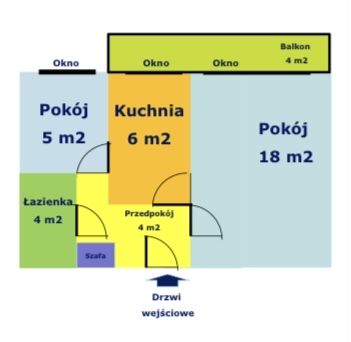 2 pokojowe mieszkanie, bliski Czechów, ul Paganiniego 3