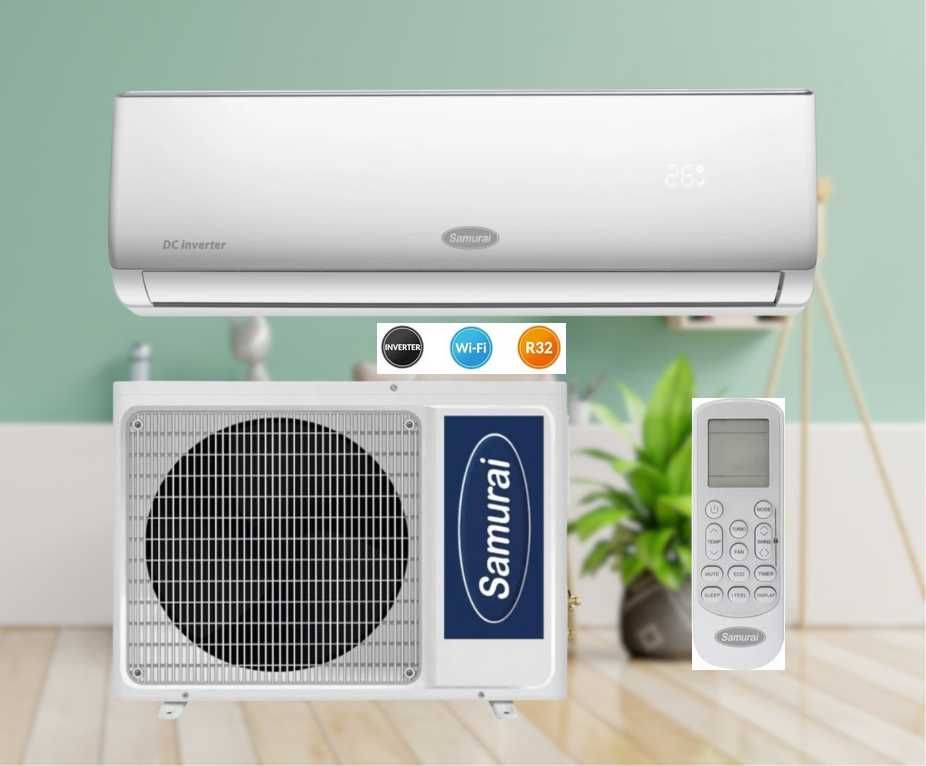 Кондиционеры 2025 SAMURAI Inverter -15°C R32 от 20м² до 50м² Установка