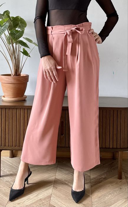 Spodnie eleganckie luźne szeroka nogawka XS \ S