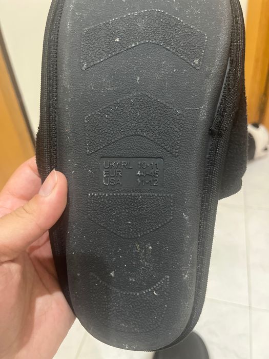 Chinelos pretos de inverno tamanho 44 45