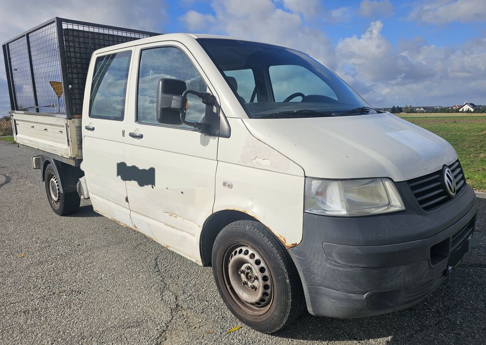 VW T5 Doka 1.9tdi 6osobowy Zadbany Tanio Niski przebieg Długie oplaty