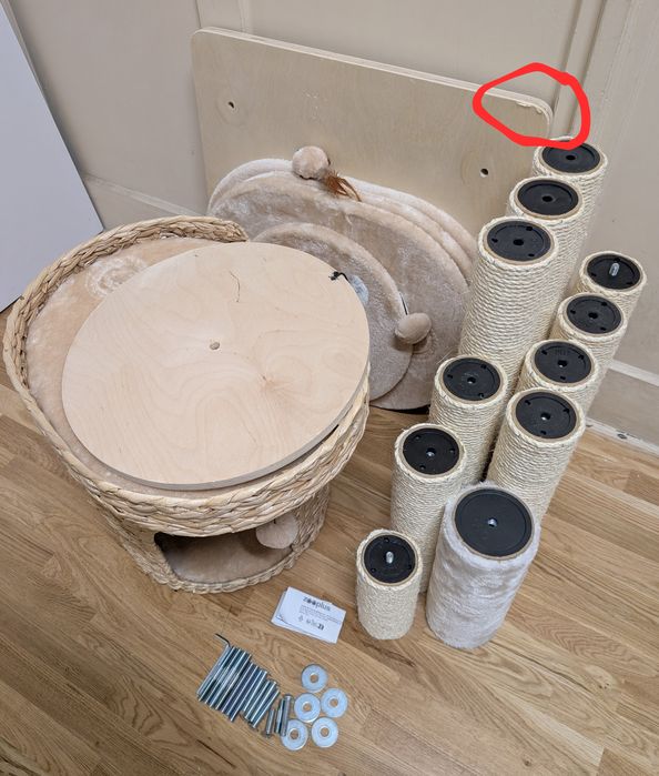 Natural Home IV Drapak dla Kota Beżowy 60x57x192cm WIELKI B. DUŻY MODY