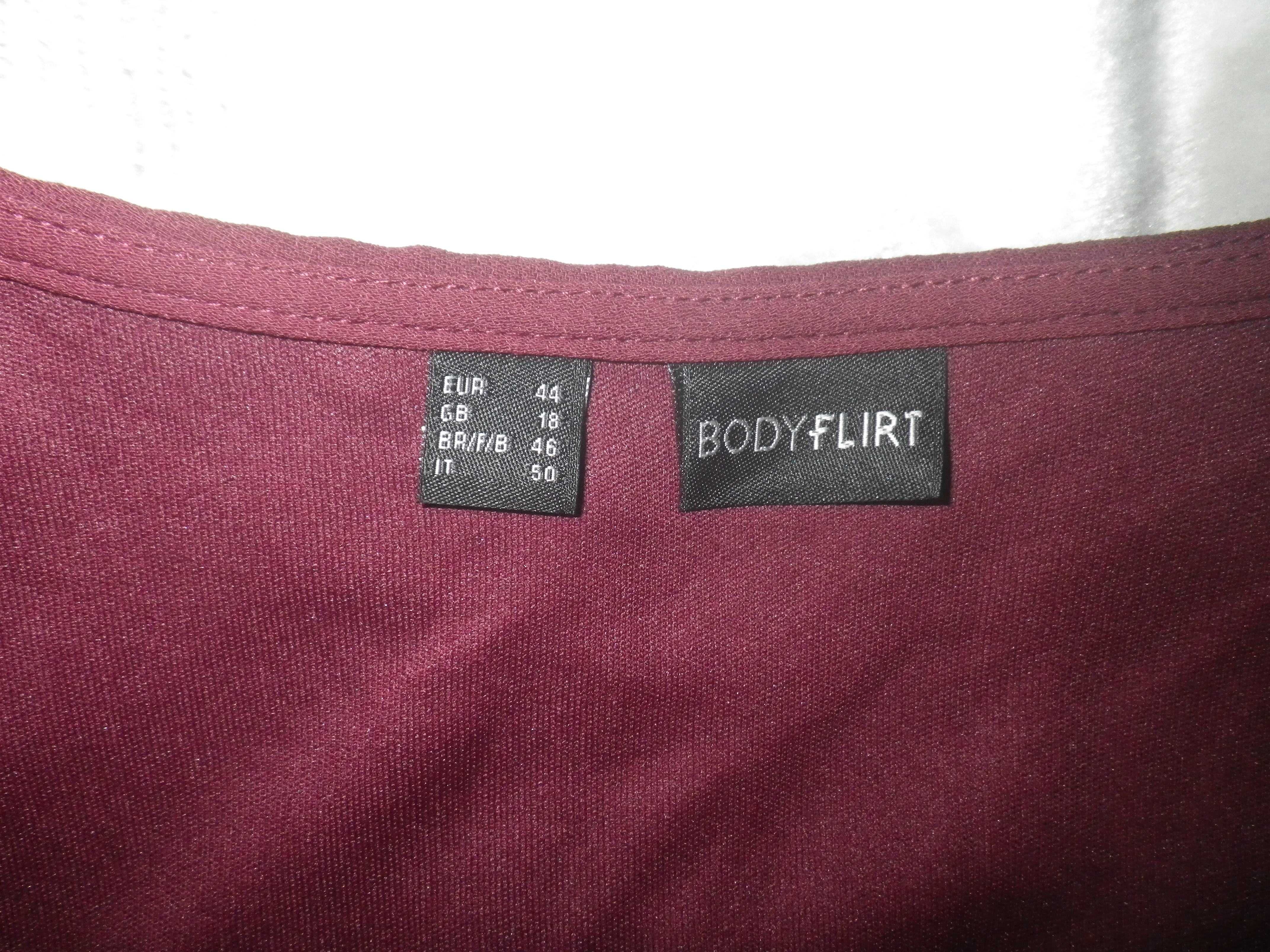 BodyFlirt burgundowa suknia szyfonowa r 44