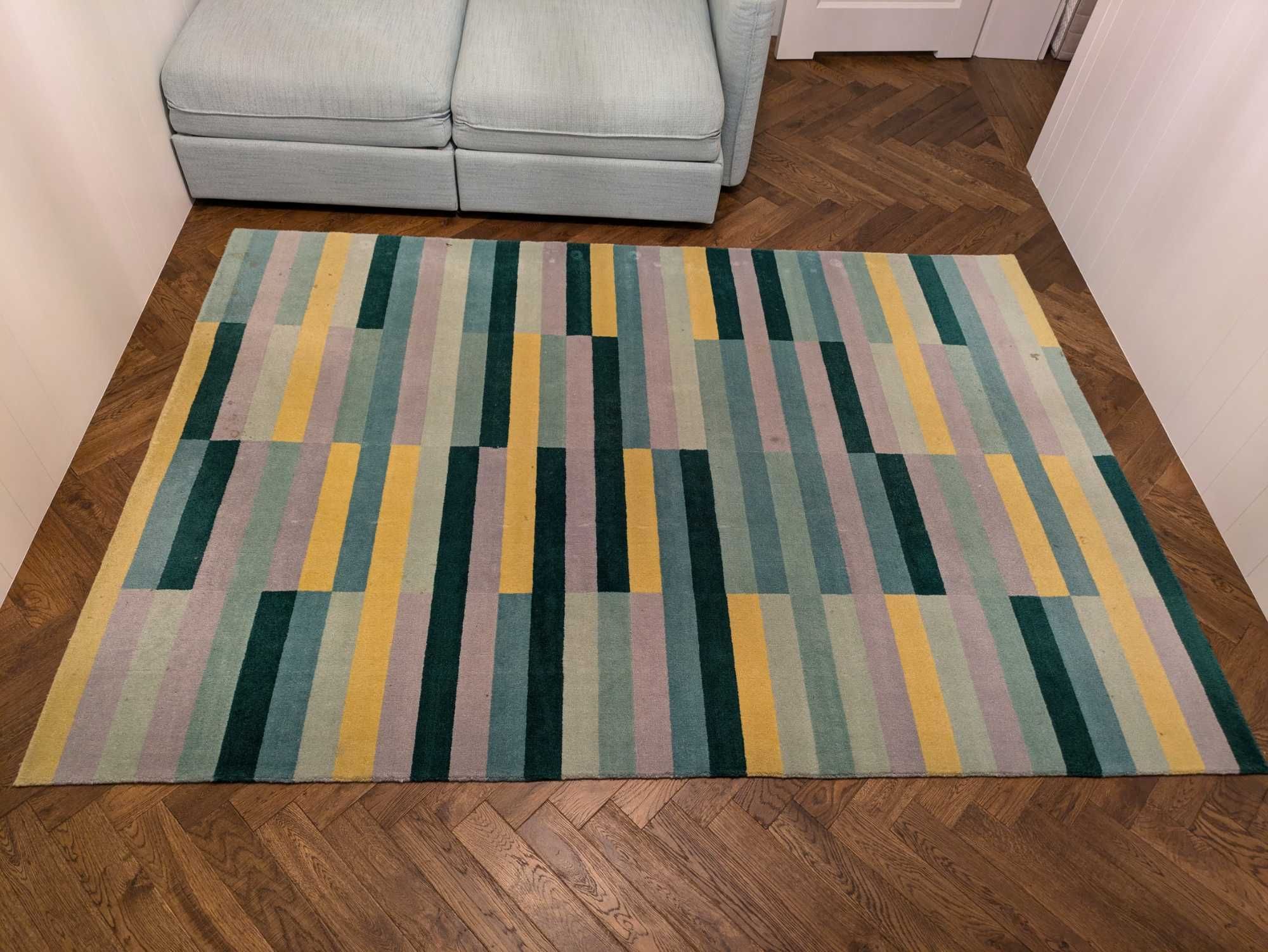 IKEA KRONGE Dywan z krótkim włosiem 170x240 cm naturalny wełniany