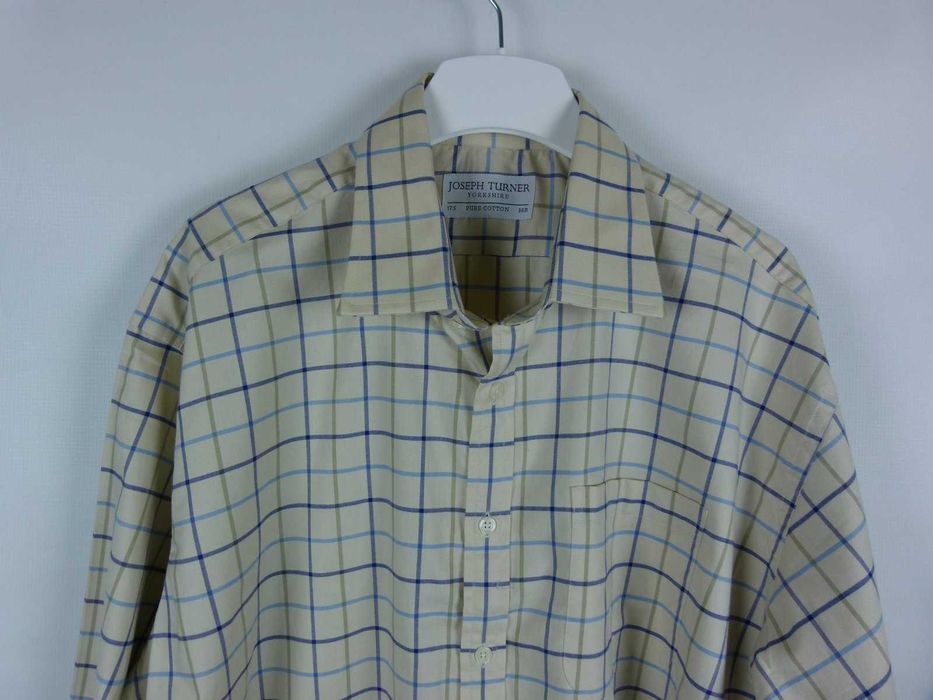 Joseph Turner koszula w kratkę bawełna 17,5 / 36R - 3XL