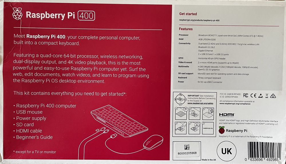 Raspberry Pi 400; HANNSpree 22; A4tech