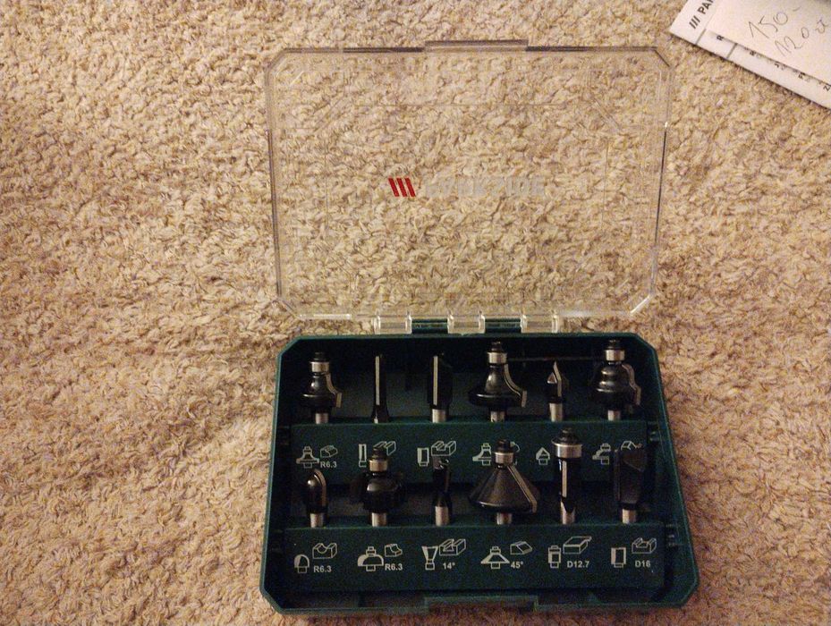 parkside, zestaw bitów do frezowania