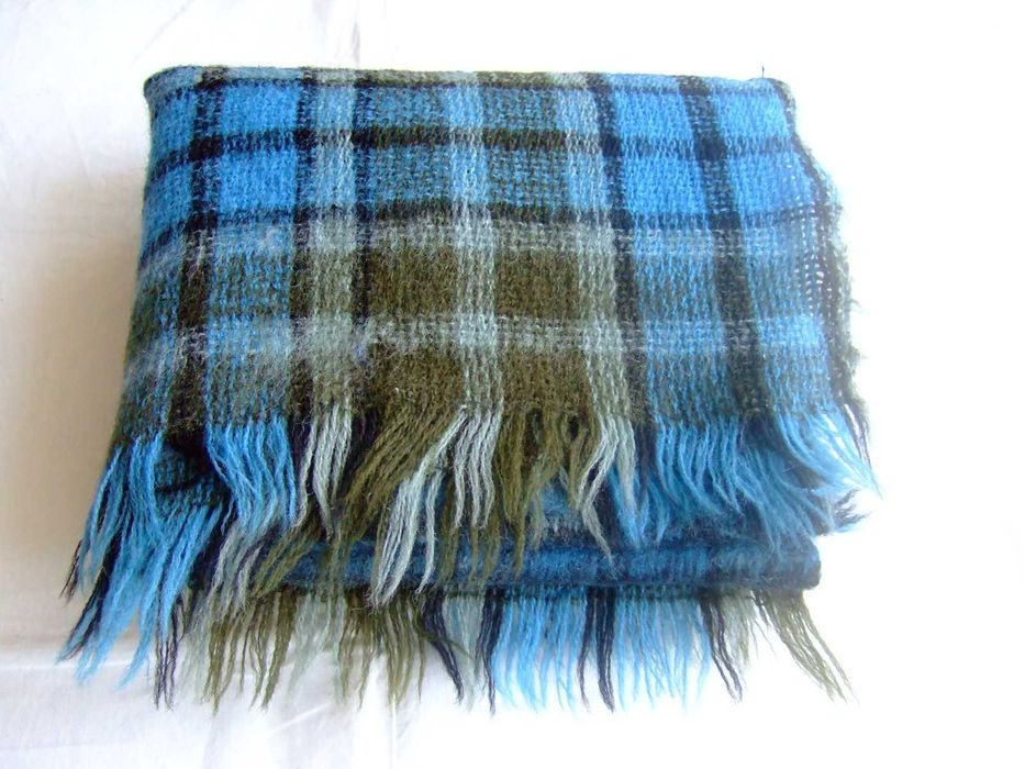 szal szalik duży koc wełniany wełna moher mohair 47x165 cm