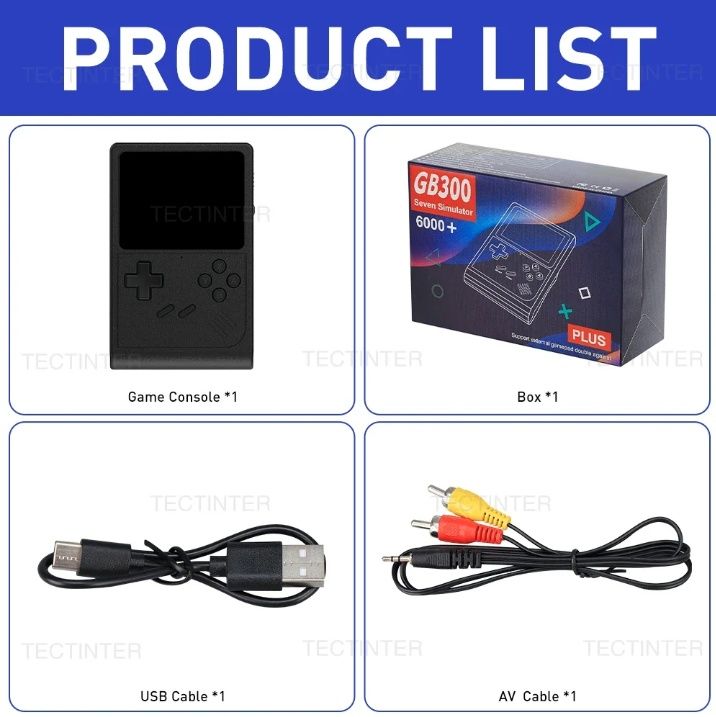 Ігрова консоль GB300 Plus, 8GB (Sega, Dendy, Game Boy Advance)