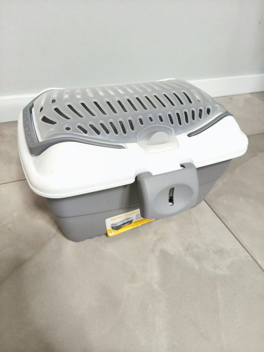 Контейнер-переноска Stefanplast Mini Gulliver 40х30х24 см Біло-сірий