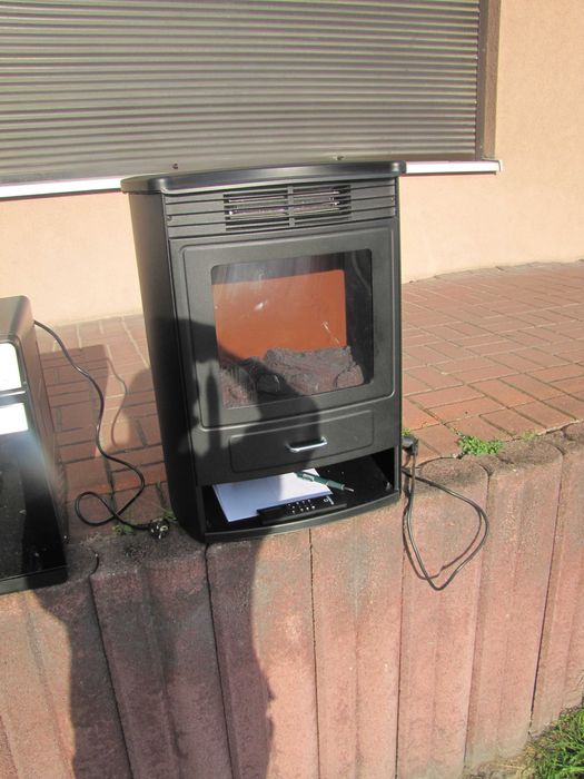 Kominek elektryczny 1900W Klarstein Bormio termostat LED pilot NOWY