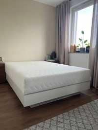 Łóżko sypialniane białe 140x200 z wygodnym materacem Wrocław Centrum