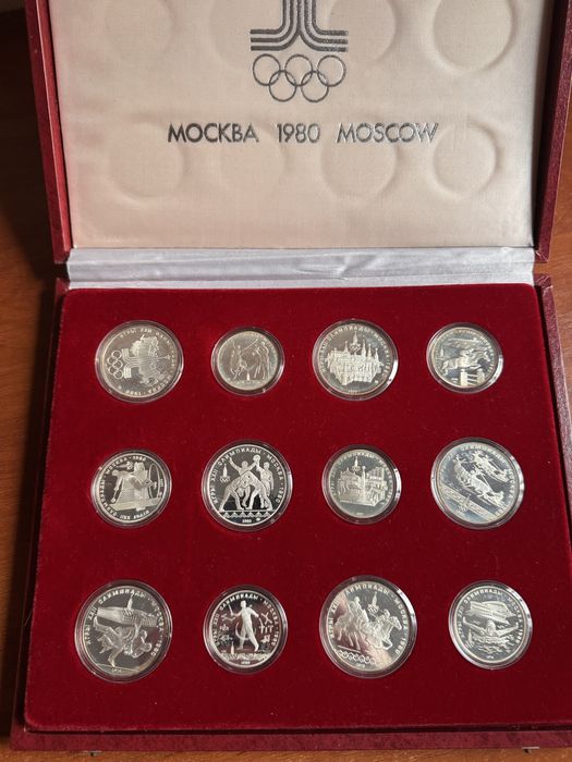 Полный набор серебряных монет Олимпиада 1980