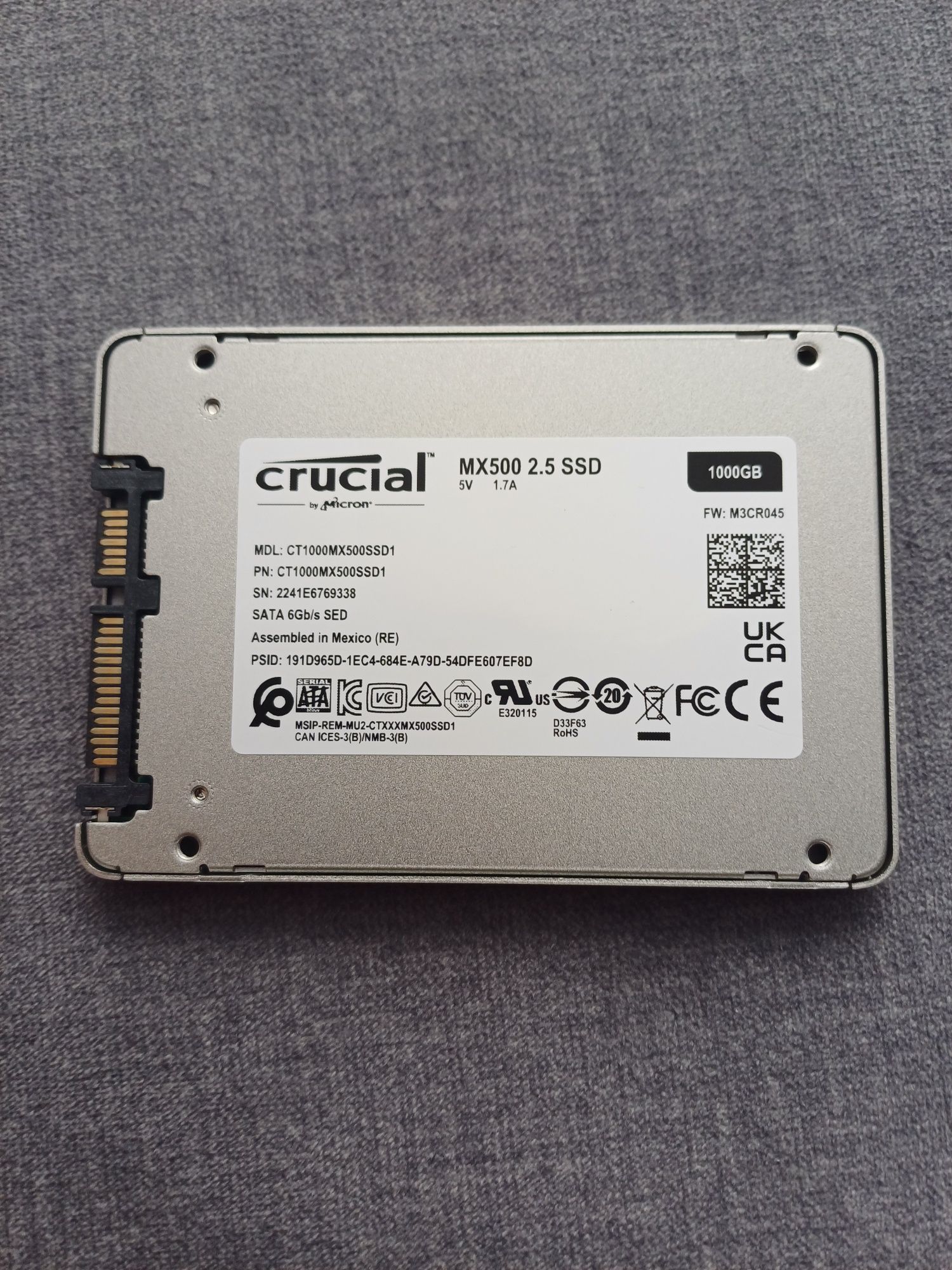 Dysk SSD CRUCIAL MX 2.5″ 1 TB SATA III (6 Gb/s)