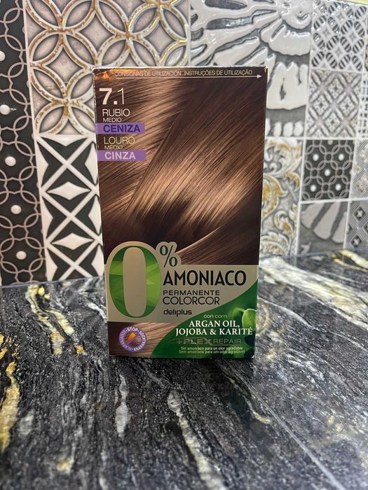 Trwała farba do włosów 0% amoniaku 7,1 średni popielaty blond Color