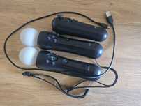 PlayStation Move – zestaw 3 kontrolerów, nowe baterie!