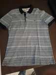 Polo lacoste azul e branco