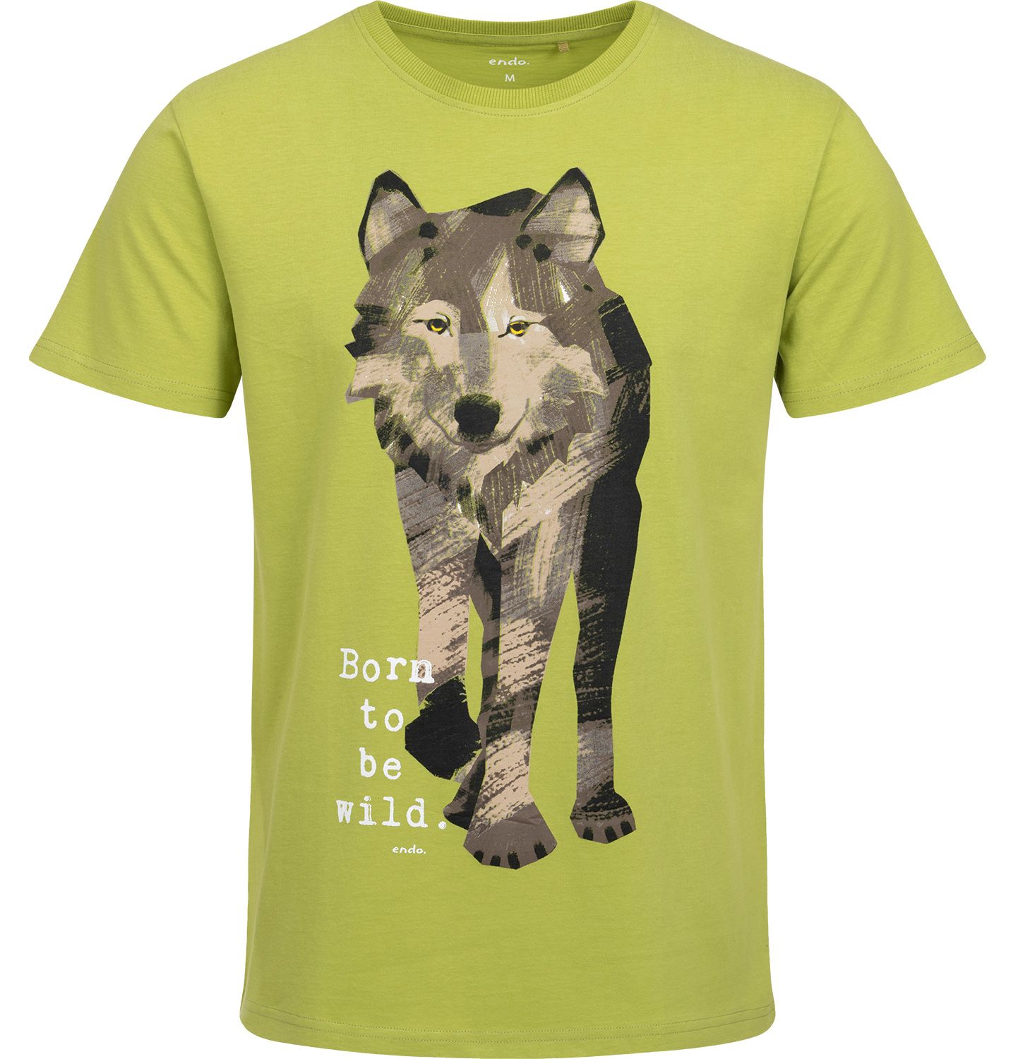 T-shirt Koszulka męska  zielony XL Dziki wilk Born to be wild  Endo