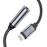 Adapter przejściówka iPhone Lightning - mini jack 3.5mm - czarny