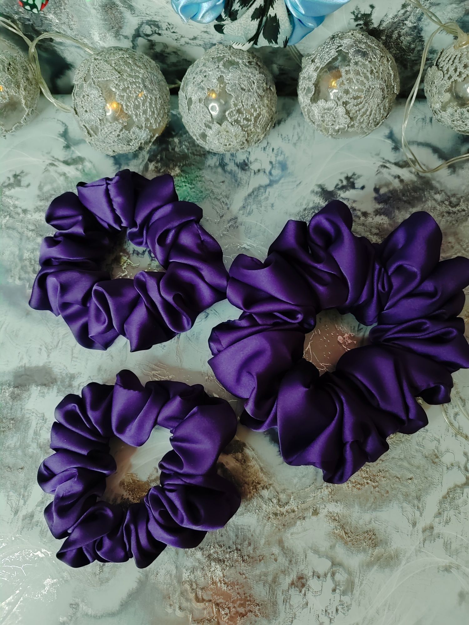 Scrunchie do włosów rozm M Jedwab