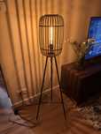 Lampa stojaca loft rattan modern