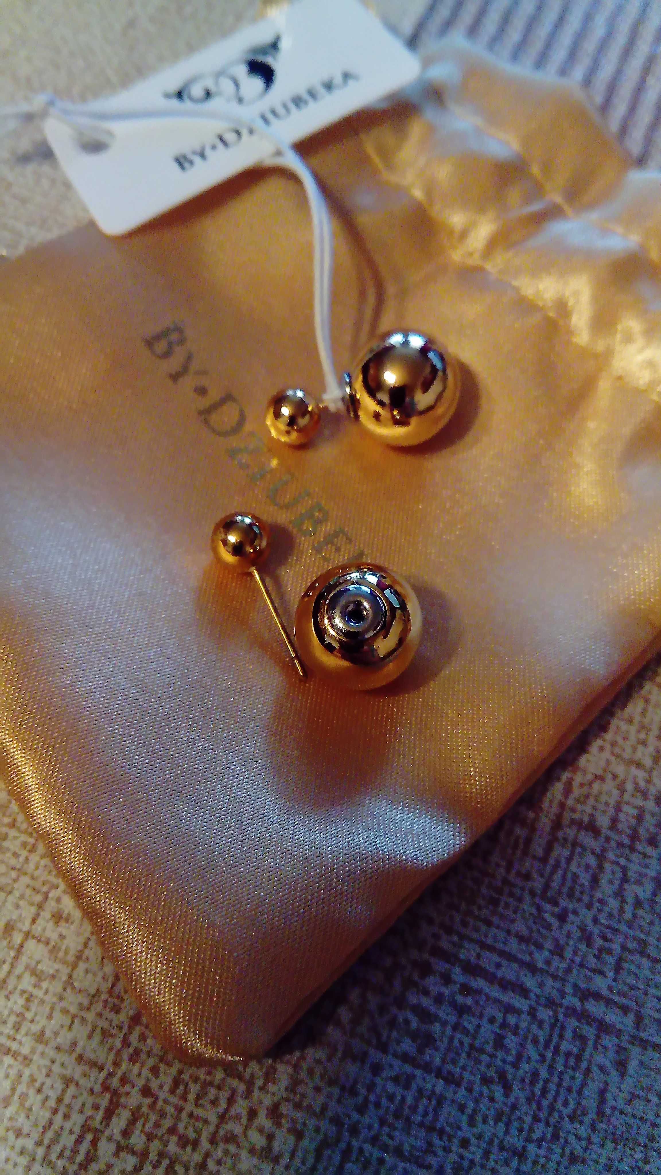 Kolczyki złote kulki Balls Steel and Shine