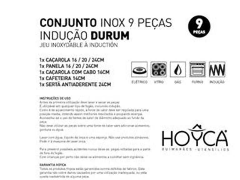 Trem Inox *NOVO* 9 pçs INDUÇÃO Durum