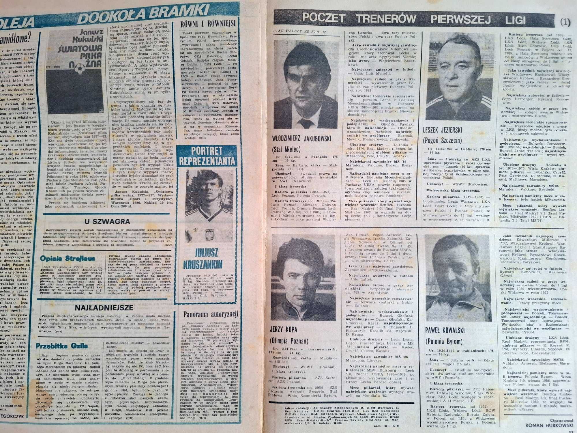 Tygodnik "Piłka Nożna" - rocznik 1987