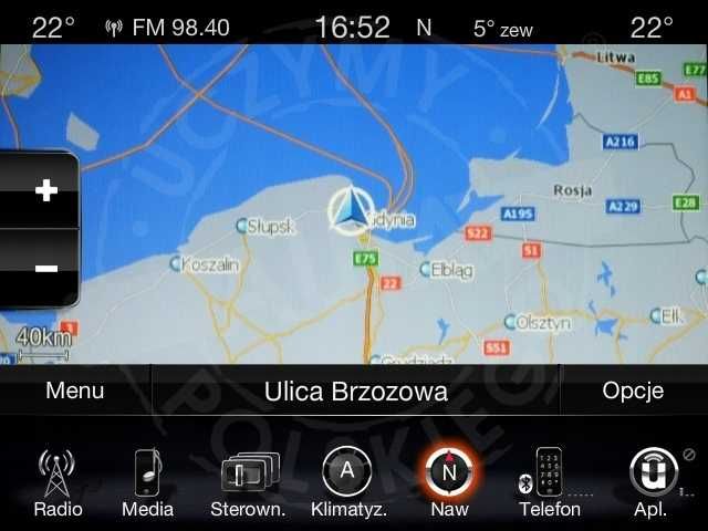 Chrysler 200 UC84 u Connect 8.4 Polskie menu radio mapa USA-EU