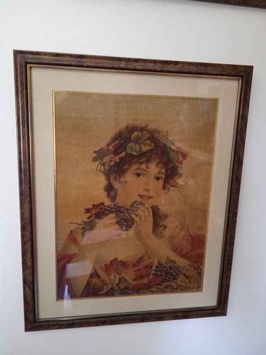 Quadro Vintage Original com Carimbo de Loja