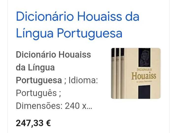 Dicionário ingua portuguesa completo Houaiss barato